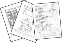 Three Activity Book pages